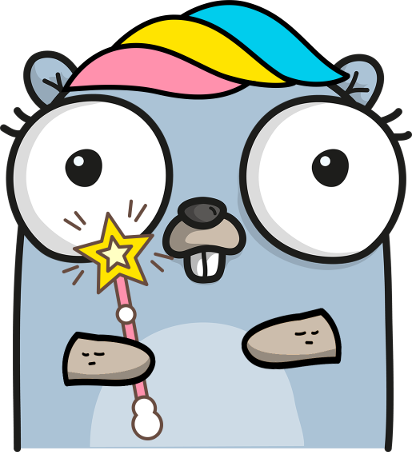 gopher with sparkle wand